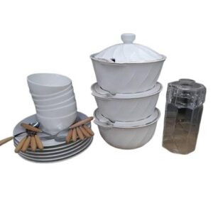 ABS plastic dining set for 6 people